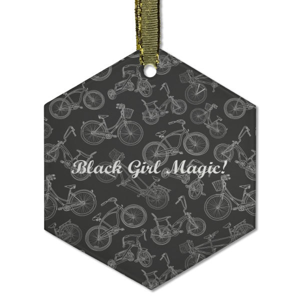 Custom Design - Frosted Glass Ornament - Hexagon