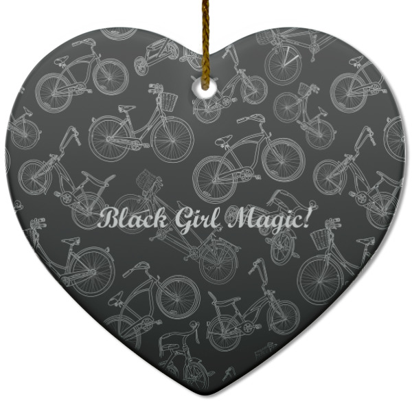Custom Design - Ceramic Flat Ornament - Heart (Front)
