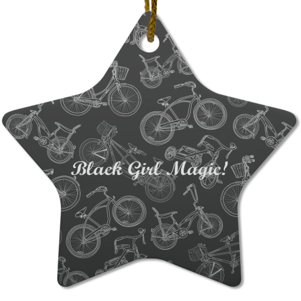 Custom Design - Ceramic Flat Ornament - Star (Front)