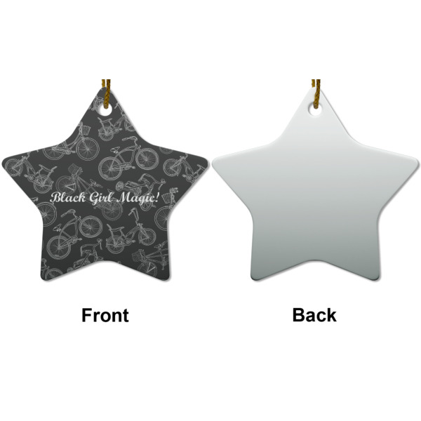 Custom Design - Ceramic Flat Ornament - Star Front & Back (APPROVAL)