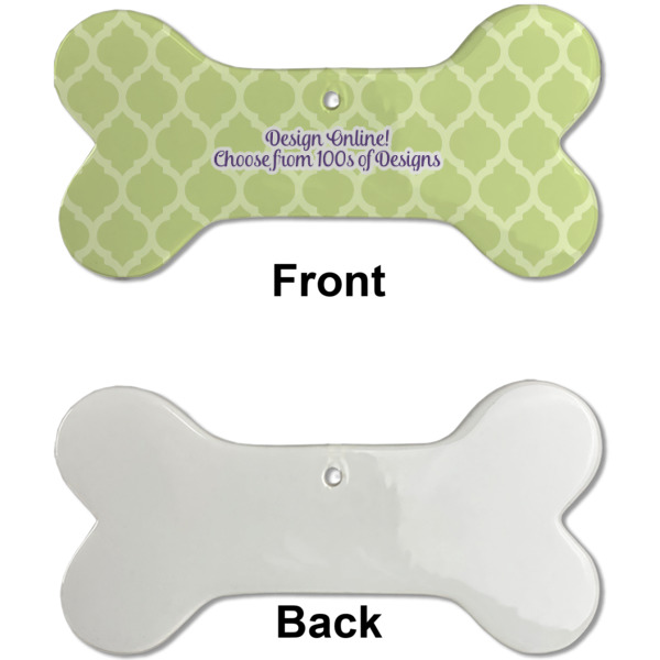 Custom Design - Ceramic Flat Ornament - Bone Front & Back Single Print (APPROVAL)