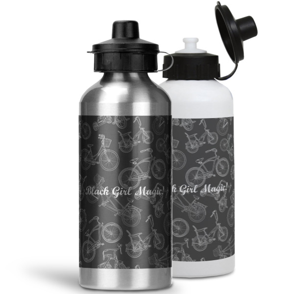 Custom Design - Aluminum Water Bottles - MAIN (white &silver)