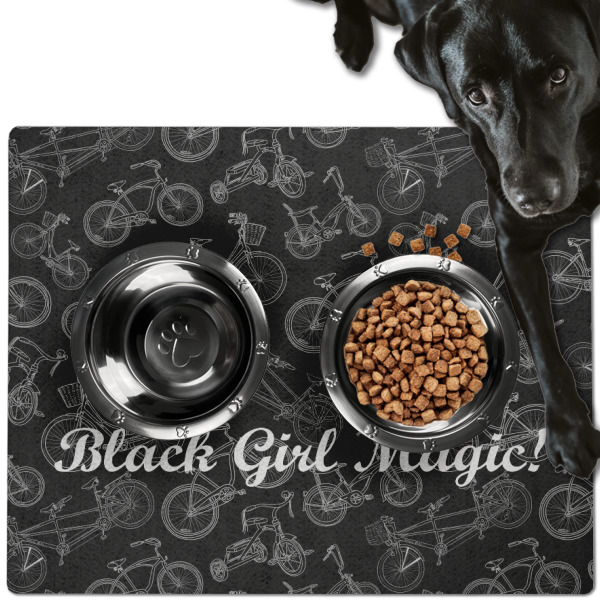 Custom Design - Dog Food Mat - Large LIFESTYLE