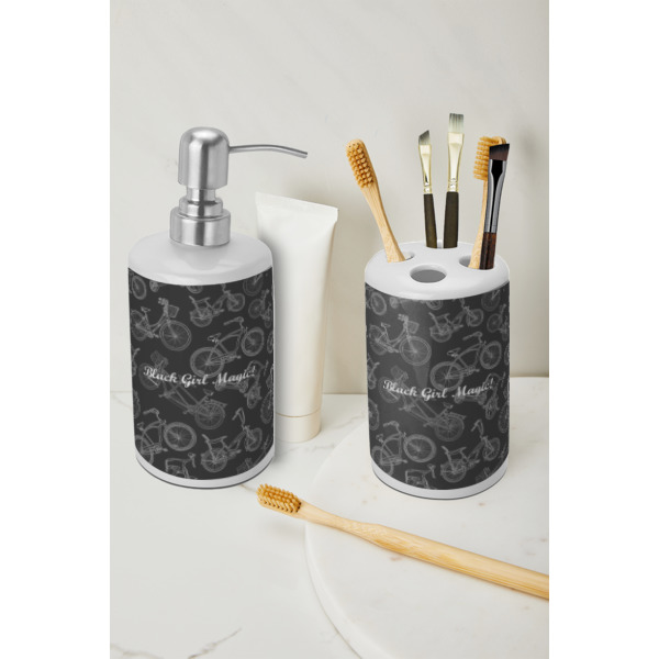 Custom Design - Ceramic Bathroom Accessories - LIFESTYLE (toothbrush holder & soap dispenser)