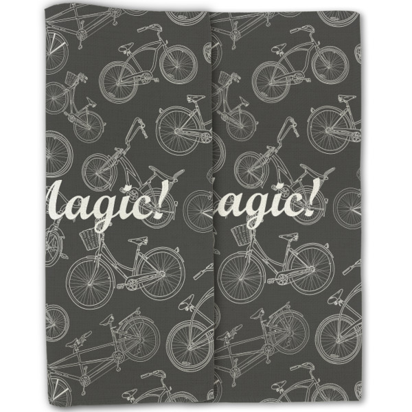 Custom Design - Linen Placemat - Double Sided - Folded Half