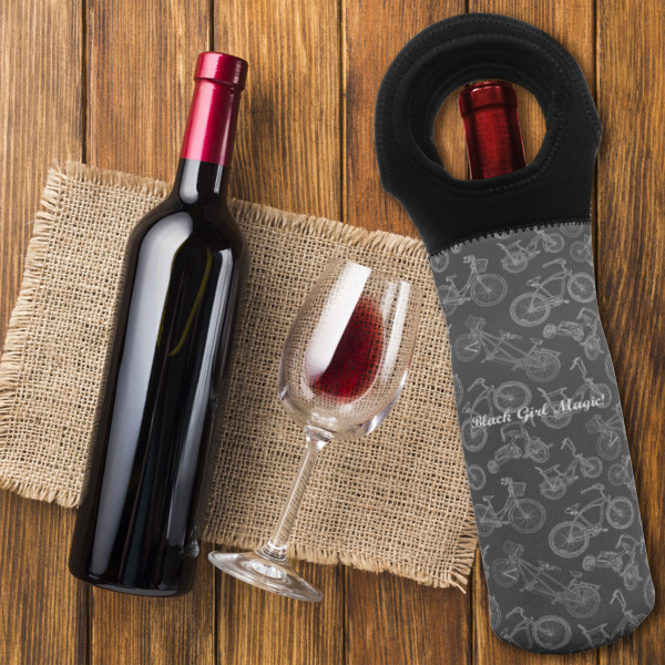 Custom Design - Wine Tote Bag - On Table