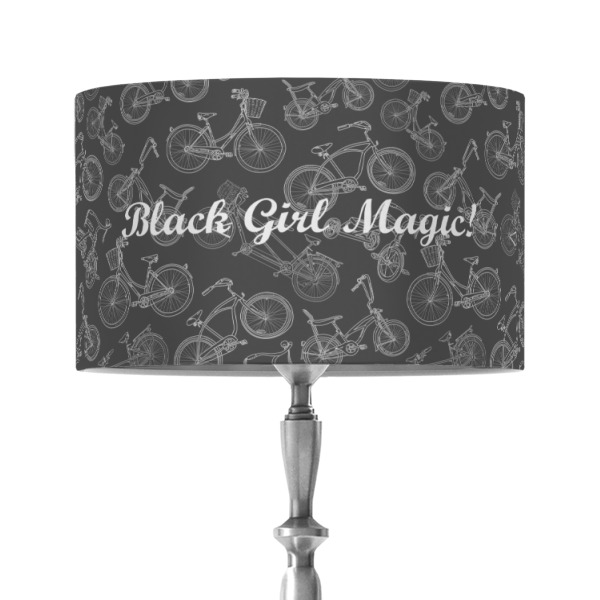 Custom Design - 12" Drum Lampshade - ON STAND (Fabric)