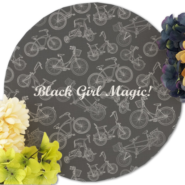 Custom Design - Round Linen Placemats - Front (w flowers)