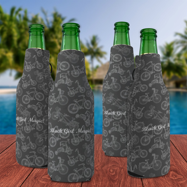 Custom Design - Zipper Bottle Cooler - Set of 4 - Lifestyle