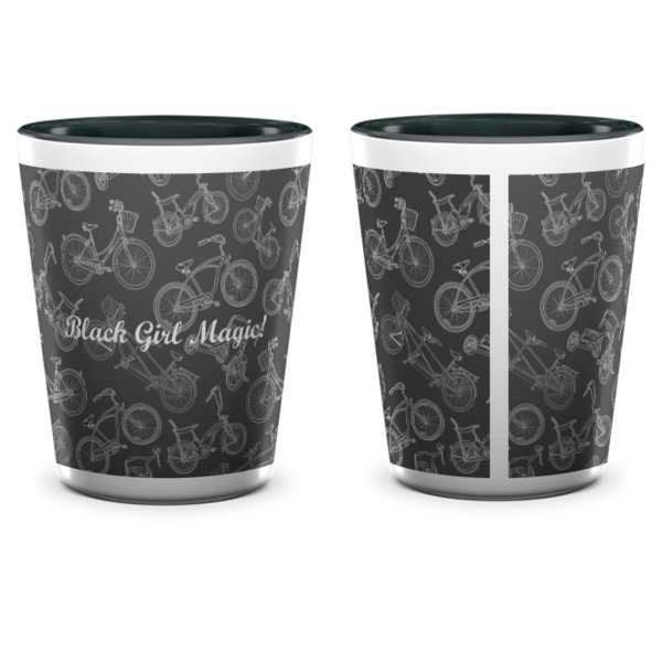 Custom Design - Ceramic Shot Glass - Two Tone - Front & Back