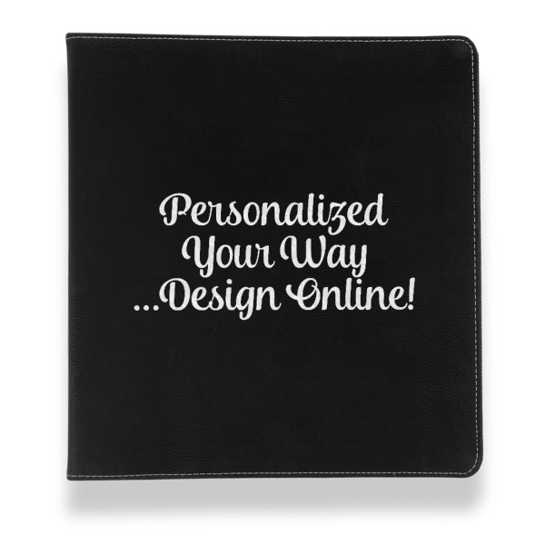 Custom Design - Leather Binder - 1" - Black - Front View