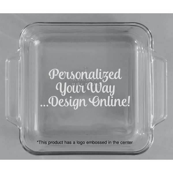 Custom Design - Glass Cake Dish - 8"x8" - Approval