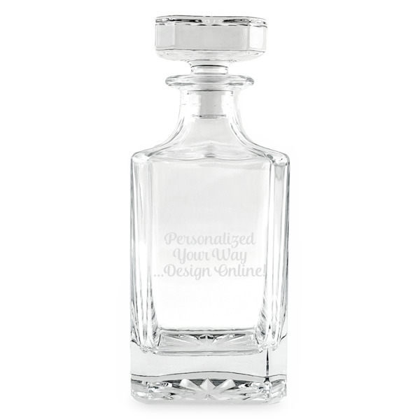 Custom Design - Whiskey Decanter - 26oz Square - Front