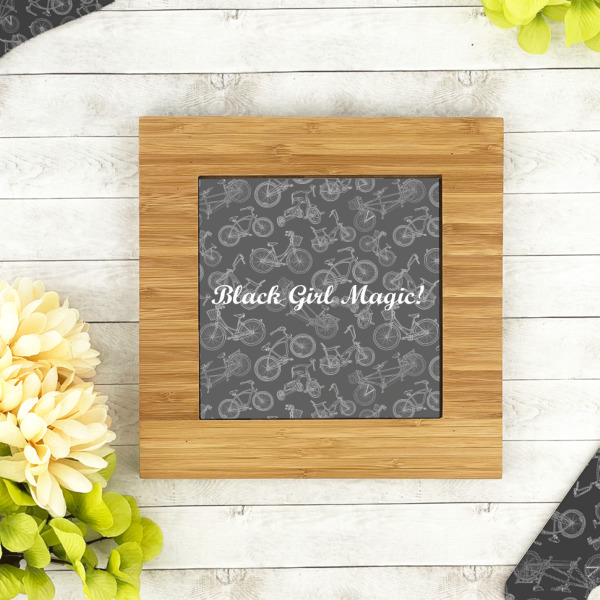 Custom Design - Bamboo Trivet with 6" Tile - LIFESTYLE