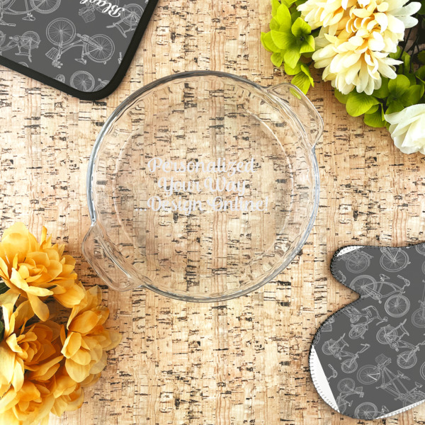 Custom Design - Glass Pie Dish - LIFESTYLE