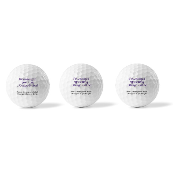 Custom Design - Golf Balls - Generic - Set of 3 - APPROVAL