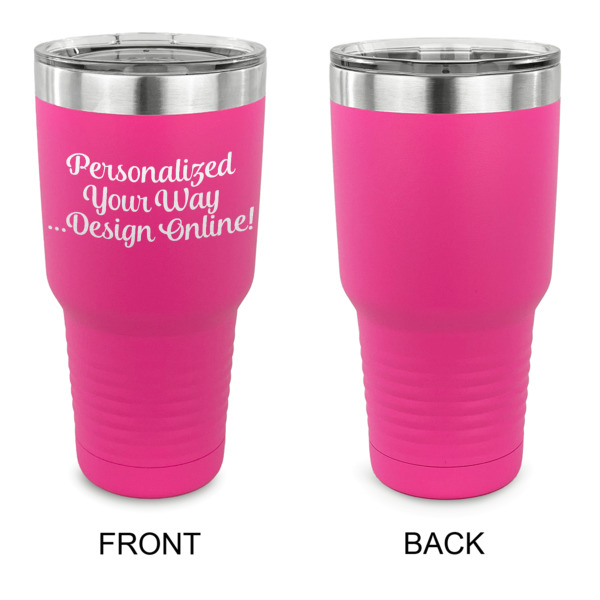 Custom Design - 30 oz Stainless Steel Ringneck Tumblers - Pink - Single Sided - APPROVAL