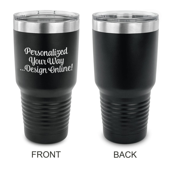 Custom Design - 30 oz Stainless Steel Ringneck Tumblers - Black - Single Sided - APPROVAL