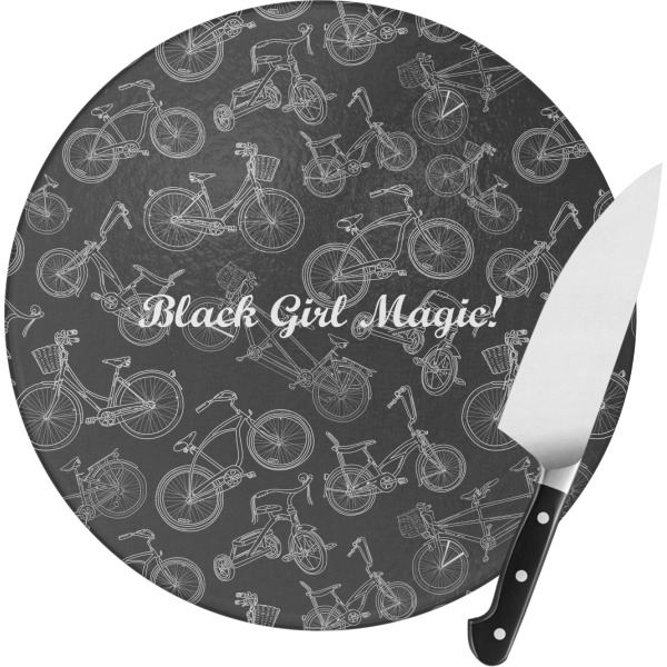 Custom Design Your Own Round Glass Cutting Board - Small