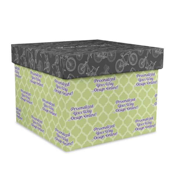 Custom Design Your Own Gift Box with Lid - Canvas Wrapped - X-Large