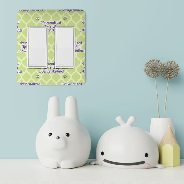 Custom Design - Rocker Light Switch Covers - Double - IN CONTEXT