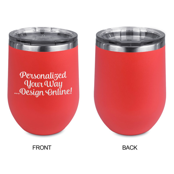 Custom Design - Stainless Wine Tumblers - Coral - Single Sided - Approval