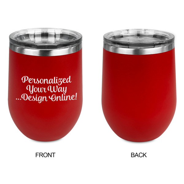 Custom Design - Stainless Wine Tumblers - Red - Single Sided - Approval