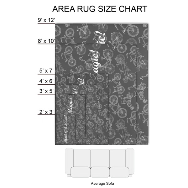 Custom Design - 2'x3' Indoor Area Rugs - Size Chart