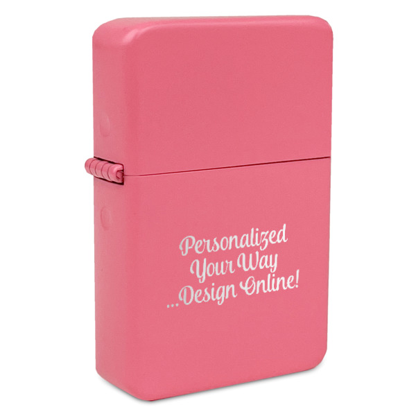 Custom Design - Windproof Lighters - Pink - Front/Main
