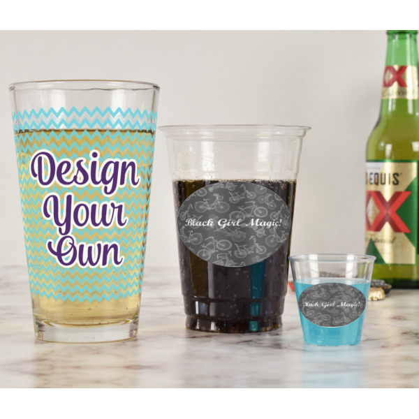 Custom Design - Pint Glass - Full Fill w Transparency - In Context