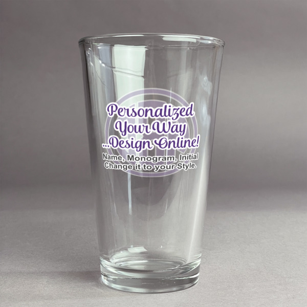 Custom Design Your Own Pint Glass - Full Color Logo