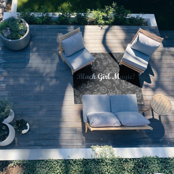 Custom Design - 5'x7' Patio Rug - In context