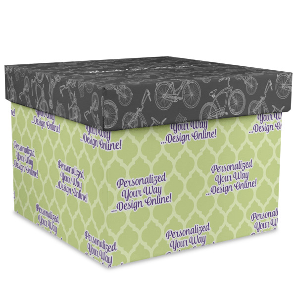 Custom Design Your Own Gift Box with Lid - Canvas Wrapped - XX-Large