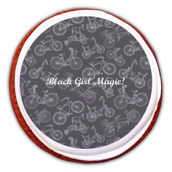 Custom Design - Printed Icing Circle - Large - On Cookie