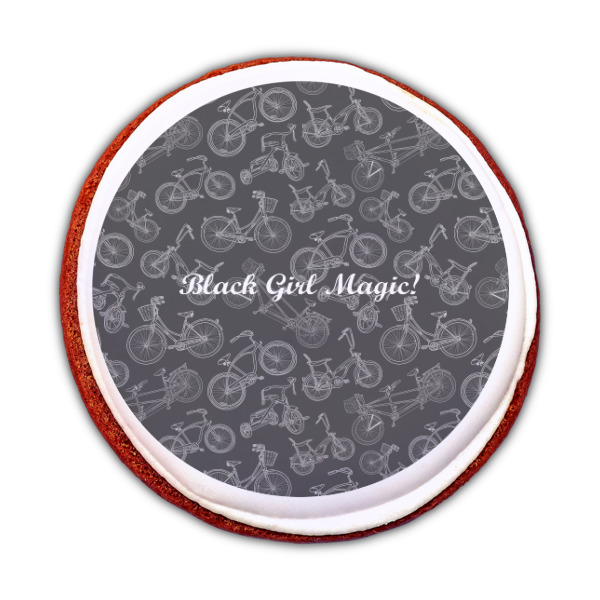 Custom Design - Printed Icing Circle - Medium - On Cookie