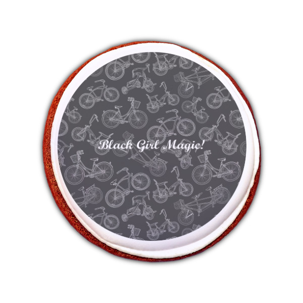 Custom Design - Printed Icing Circle - Small - On Cookie