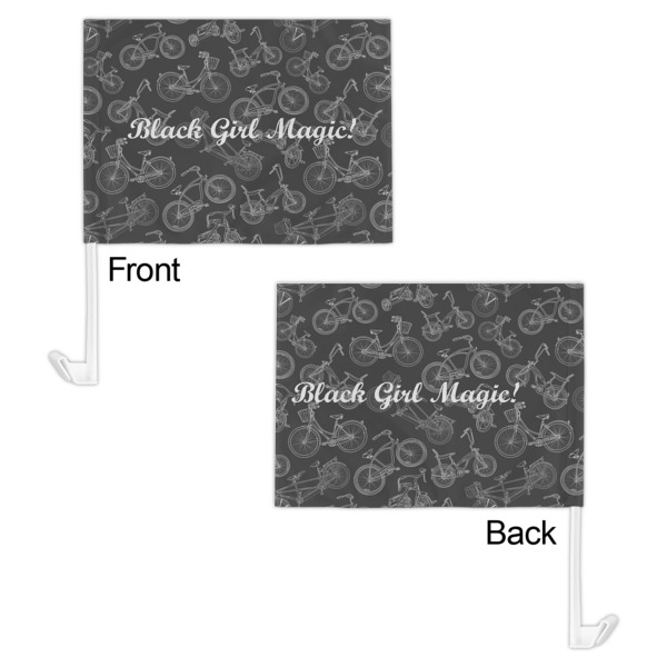 Custom Design - Car Flag - 11" x 8" - Front & Back View