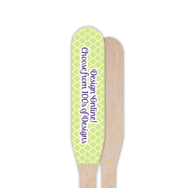 Custom Design - Wooden Food Pick - Paddle - Single Sided - Front & Back