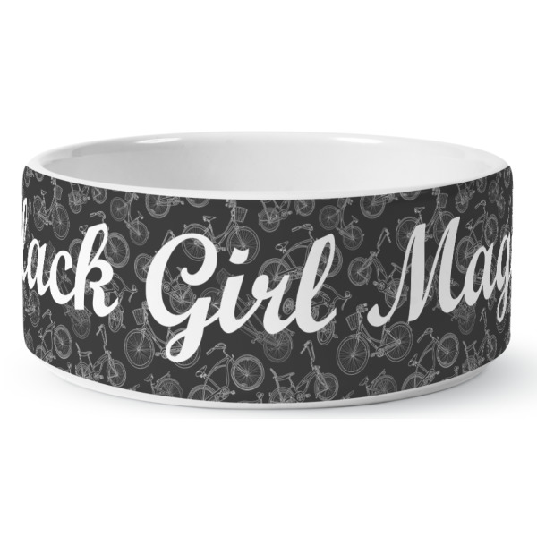 Custom Design - Ceramic Dog Bowl - Medium - Front