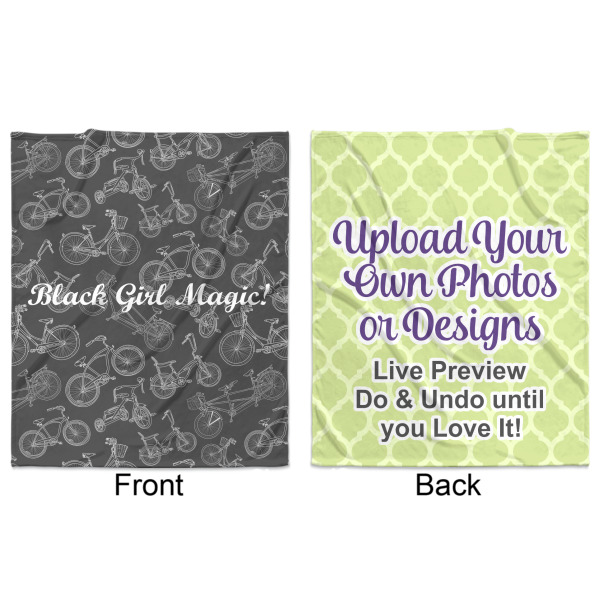 Custom Design - Minky Blanket - 50"x60" - Double Sided - Front & Back