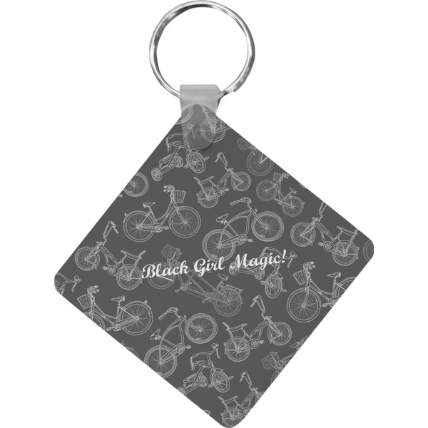 Custom Design Your Own Diamond Plastic Keychain