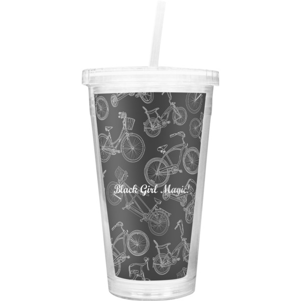 Custom Design Your Own Double Wall Tumbler with Straw