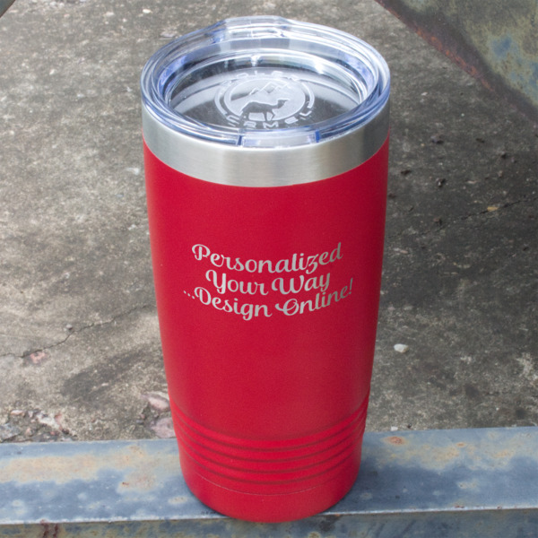 Custom Design - Red Polar Camel Tumbler - 20oz - Angled