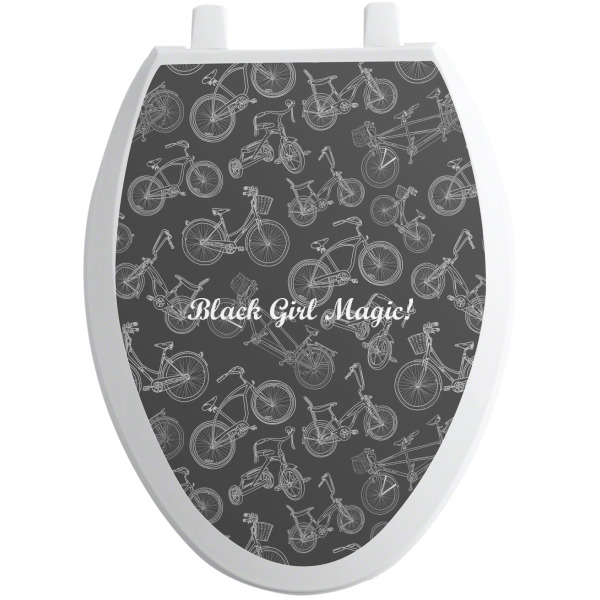 Custom Design - Toilet Seat Decal - Elongated - Front