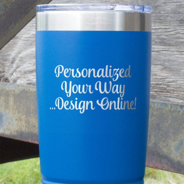 Custom Design - Blue Polar Camel Tumbler - 20oz - Close Up