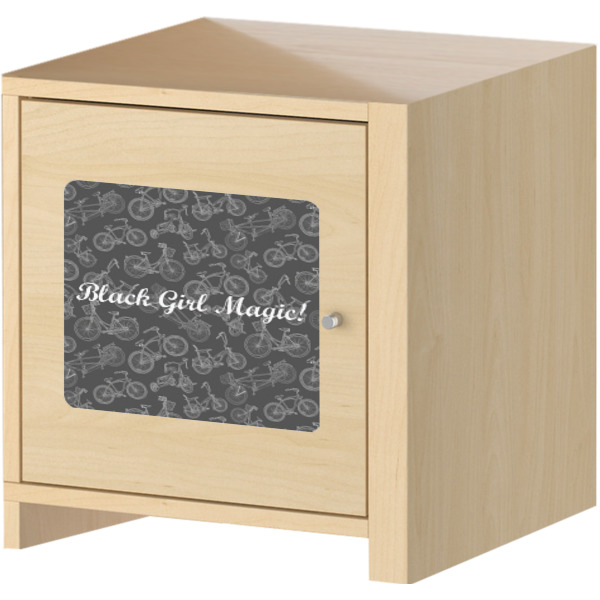 Custom Design - Square Wall Decal on Wooden Cabinet