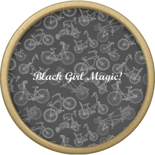 Custom Design - Cabinet Knob - Gold - Front