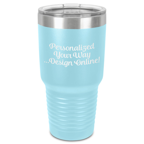 Custom Design Your Own 30 oz Stainless Steel Tumbler - Teal - Single-Sided