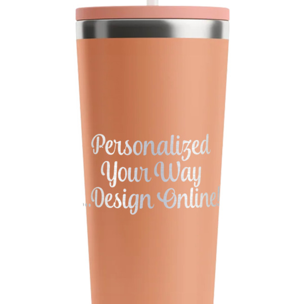 Custom Design - Peach RTIC Everyday Tumbler - 28 oz. - Close Up