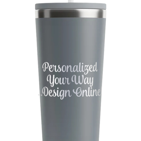 Custom Design - Grey RTIC Everyday Tumbler - 28 oz. - Close Up